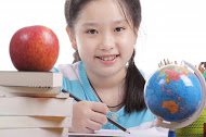 educ-girl student doing work